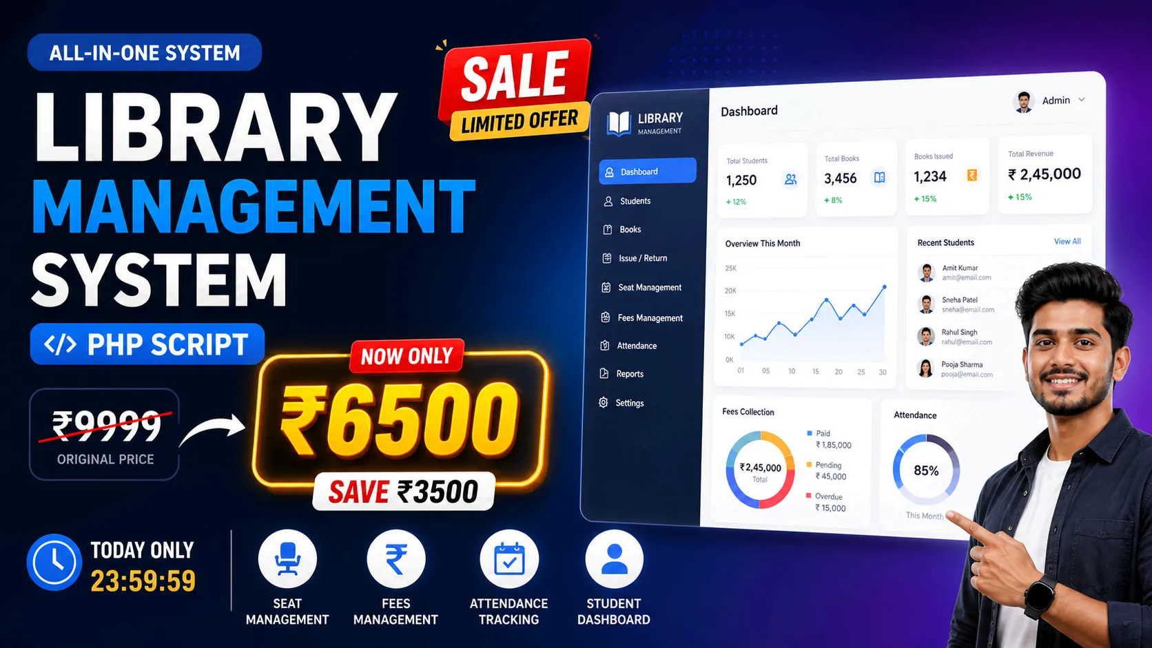 Library Management System PHP Script